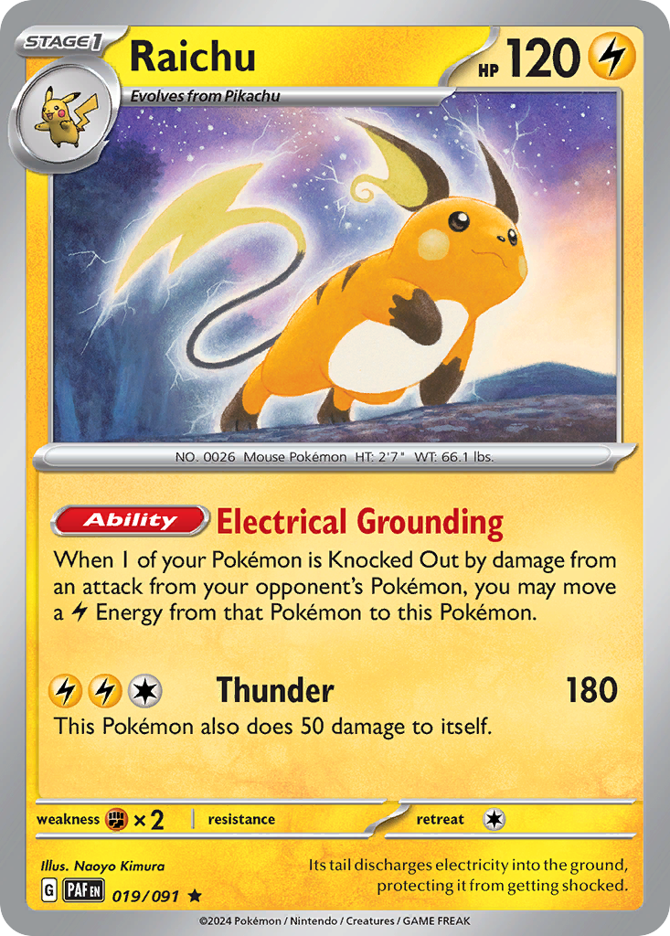 19/91 [SV4PT5] Raichu - Rare