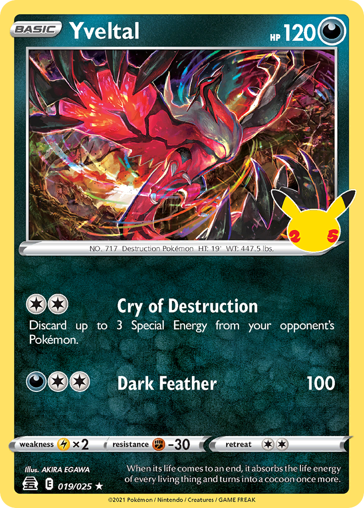 19/25 [CEL] Yveltal - Rare