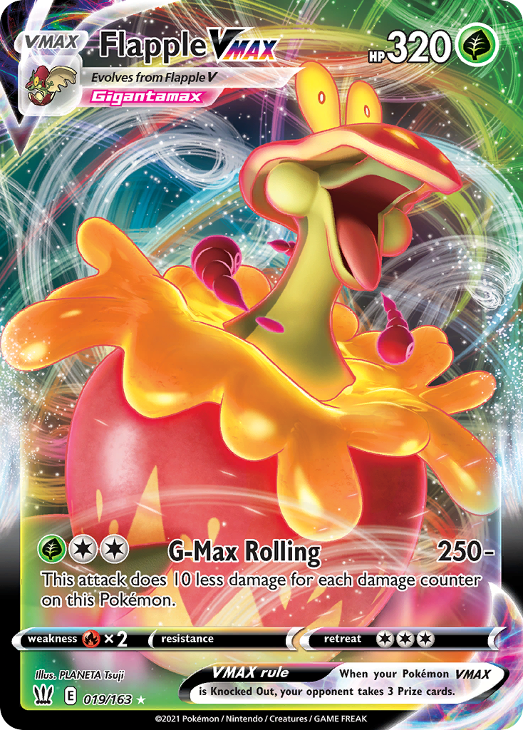 19/163 [BST] Flapple VMAX - Rare Holo VMAX