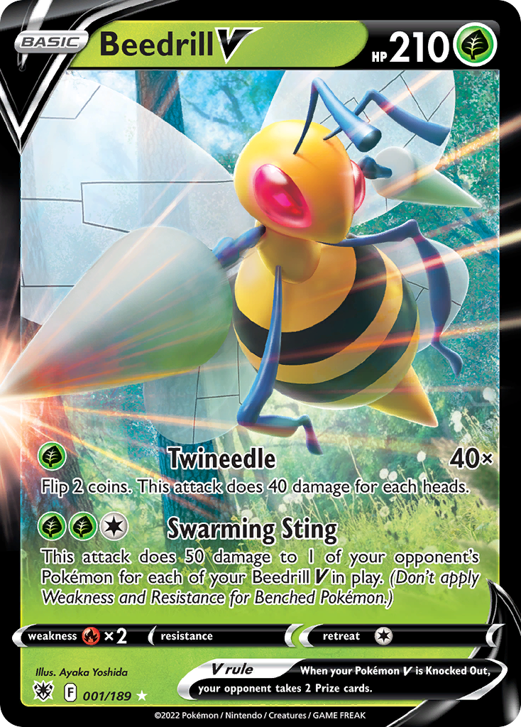1/189 [ASR] Beedrill V - Rare Holo V