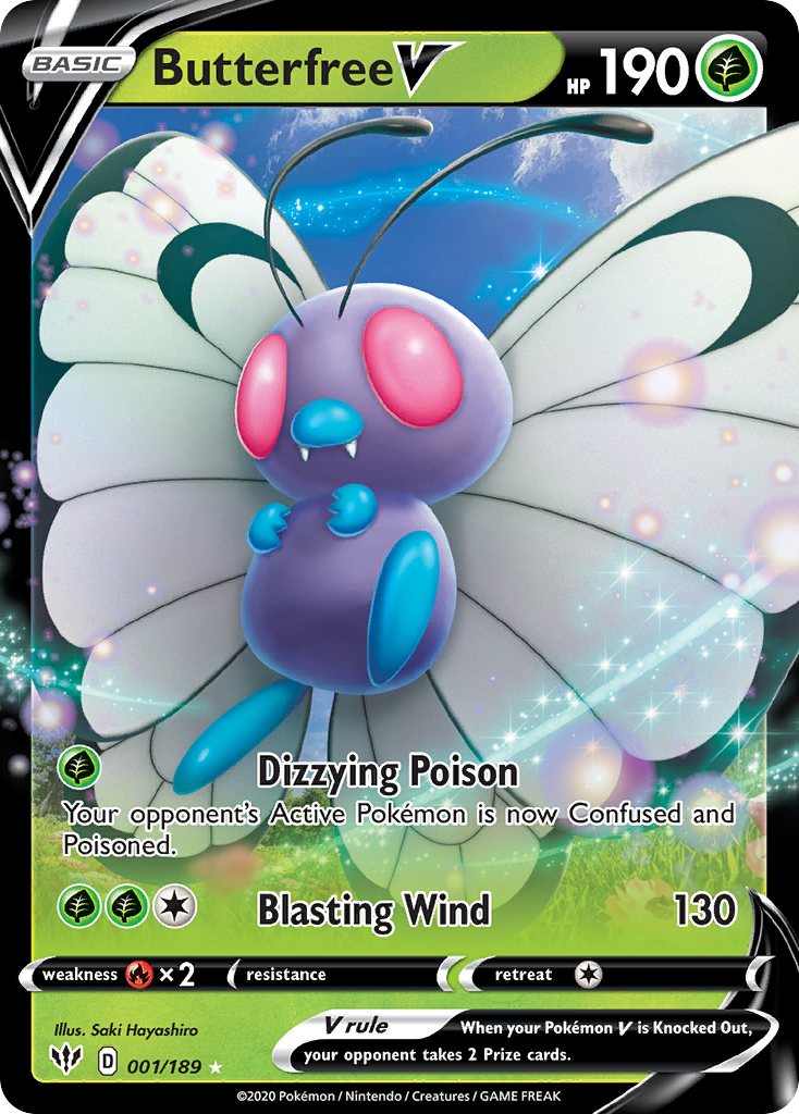 1/189 [DAA] Butterfree V - Rare Holo V