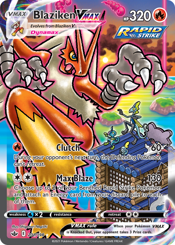 201/198 [CRE] Blaziken VMAX - Rare Rainbow