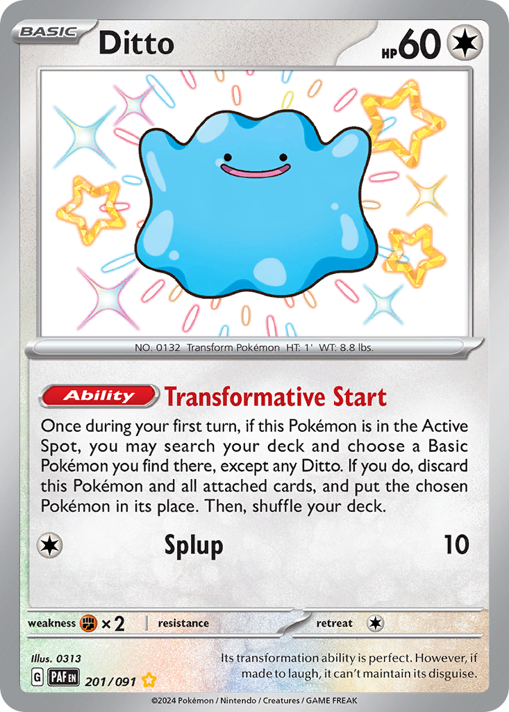 201/91 [SV4PT5] Ditto - Shiny Rare