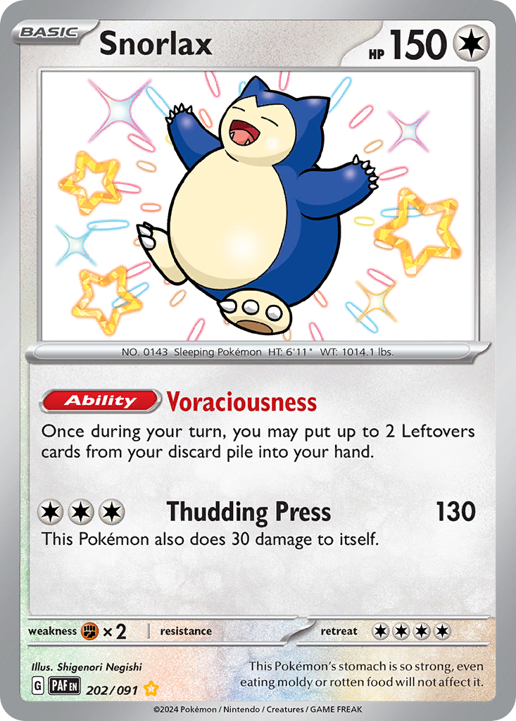 202/91 [SV4PT5] Snorlax - Shiny Rare