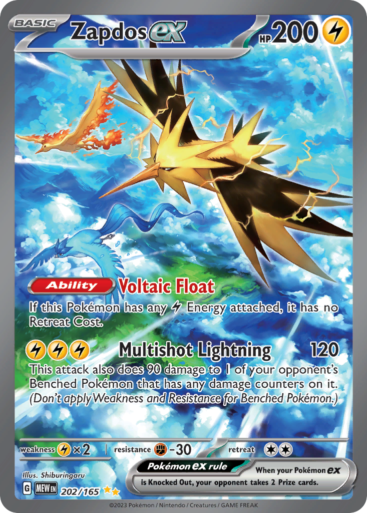 202/165 [SV3PT5] Zapdos ex - Special Illustration Rare
