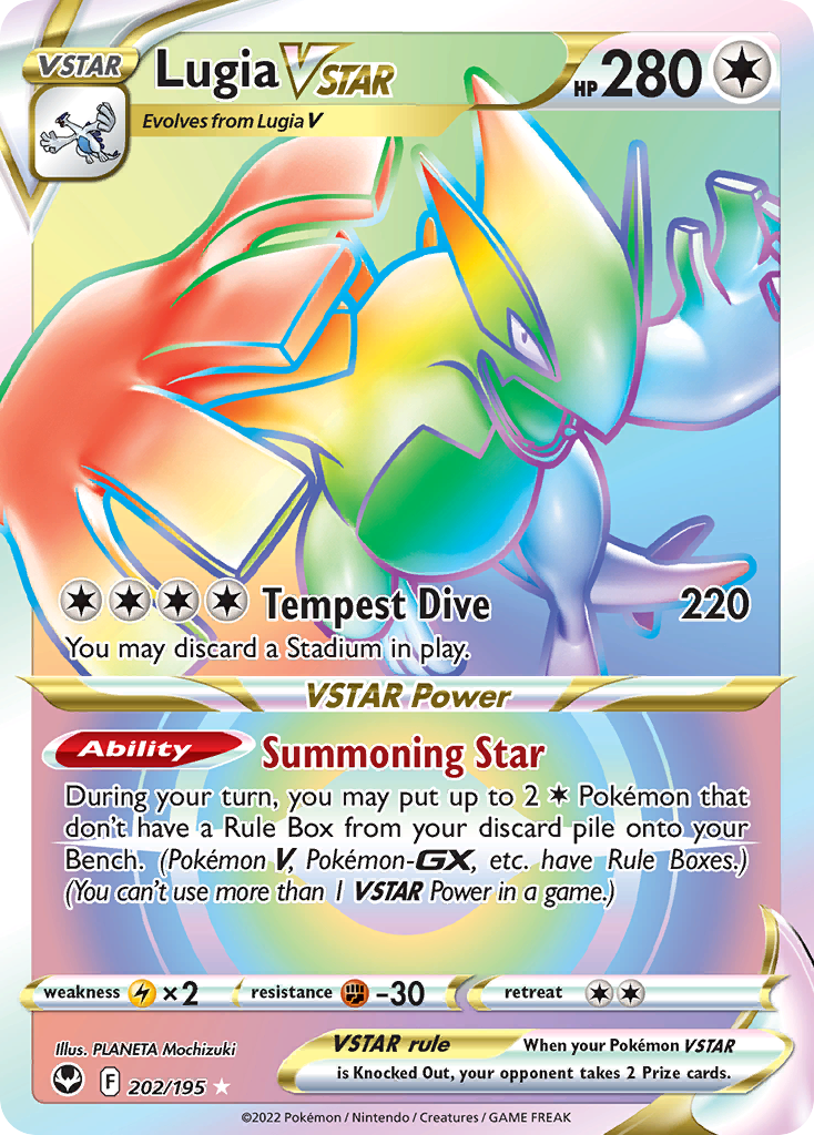 202/195 [SIT] Lugia VSTAR - Rare Rainbow