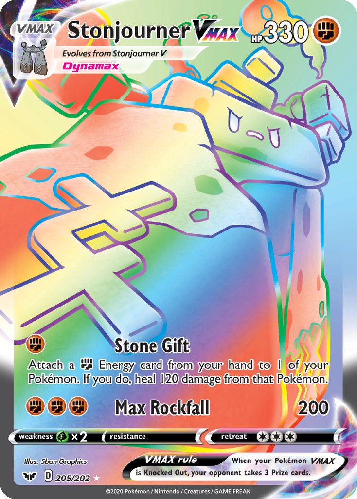 205/202 [SSH] Stonjourner VMAX - Rare Rainbow