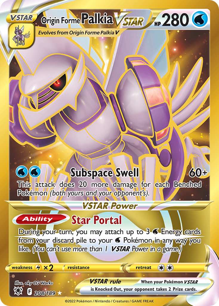 208/189 [ASR] Origin Forme Palkia VSTAR - Rare Secret