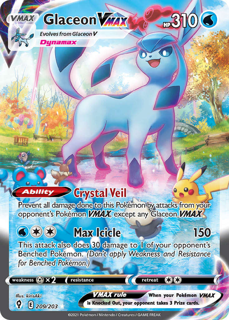 209/203 [EVS] Glaceon VMAX - Rare Rainbow