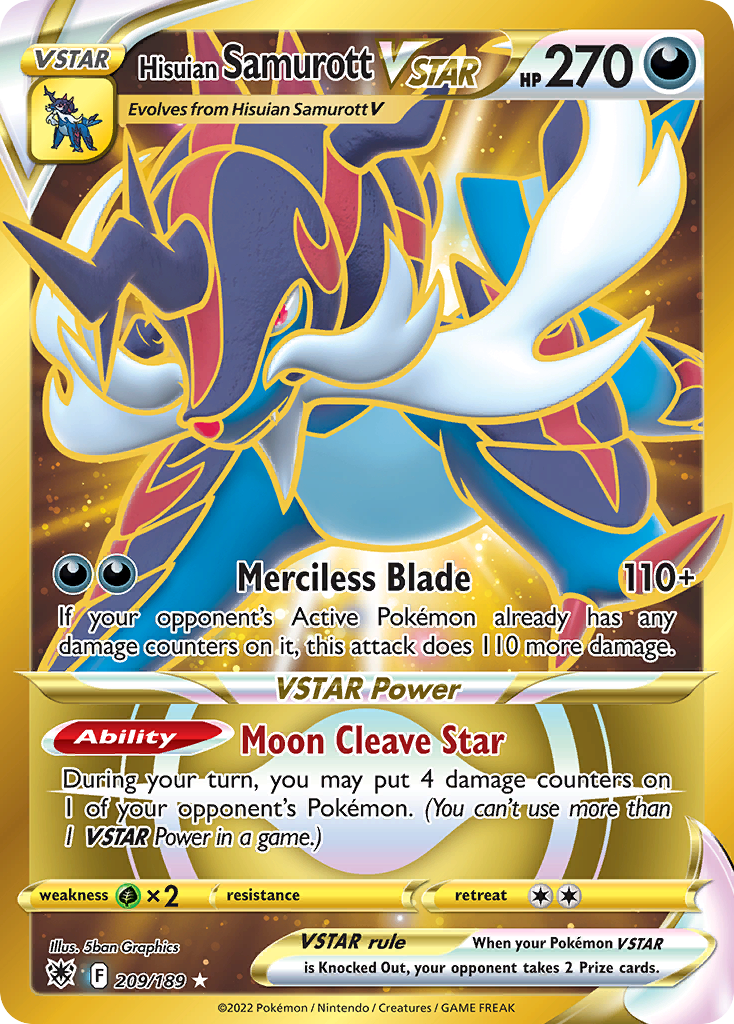 209/189 [ASR] Hisuian Samurott VSTAR - Rare Secret