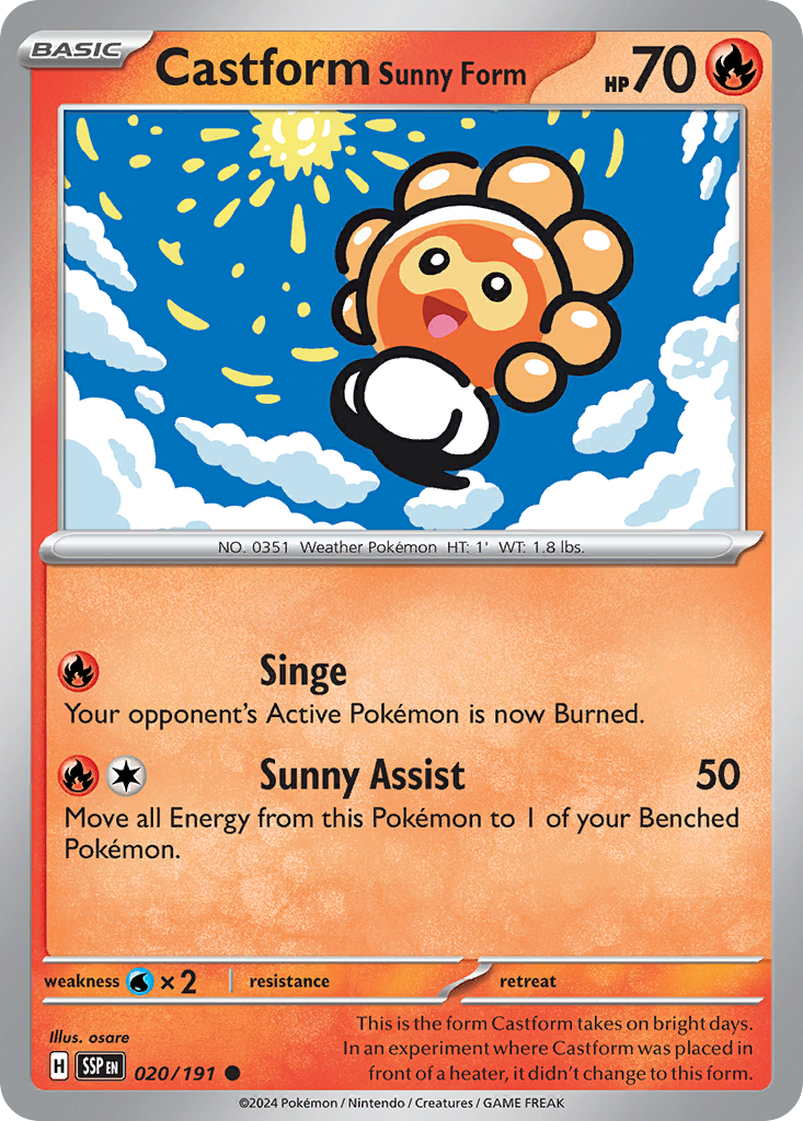 20/191 [SSP] Castform Sunny Form - Common