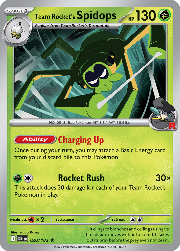20/182 [DRI] Team Rocket's Spidops - Rare