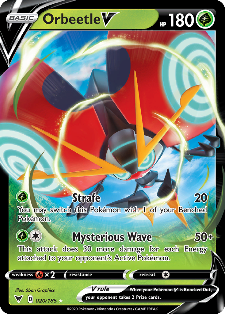 20/185 [VIV] Orbeetle V - Rare Holo V