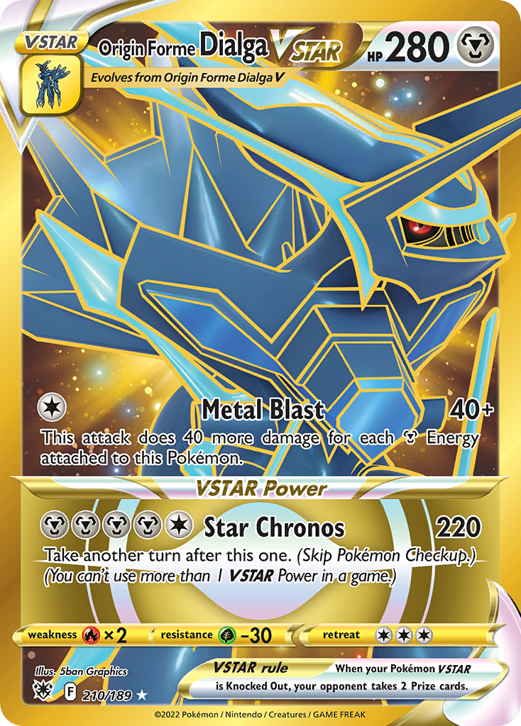 210/189 [ASR] Origin Forme Dialga VSTAR - Rare Secret