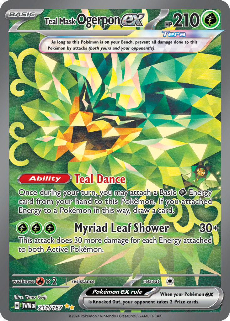 211/167 [TWM] Teal Mask Ogerpon ex - Special Illustration Rare
