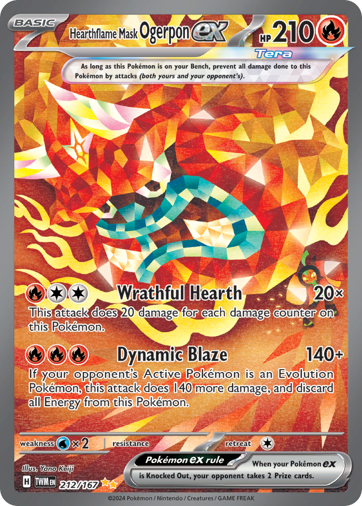 212/167 [TWM] Hearthflame Mask Ogerpon ex - Special Illustration Rare