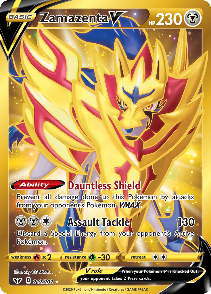 212/202 [SSH] Zamazenta V - Rare Secret
