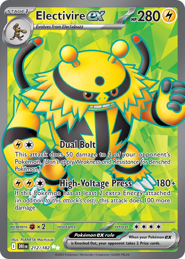 212/182 [DRI] Electivire ex - Ultra Rare
