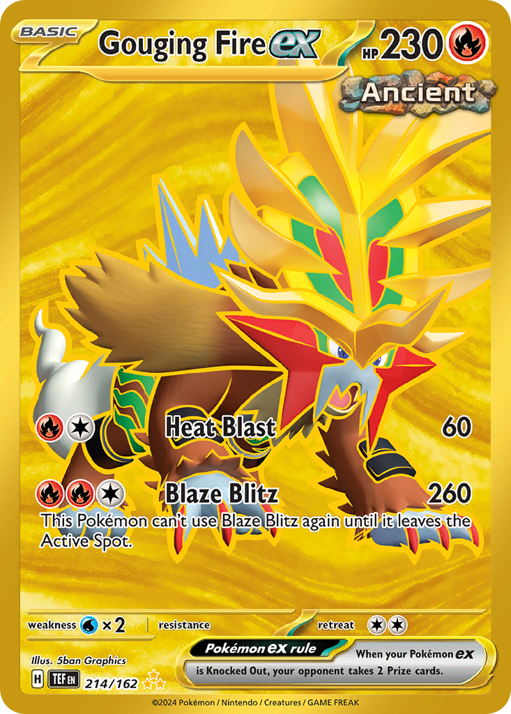 214/162 [TEF] Gouging Fire ex - Hyper Rare