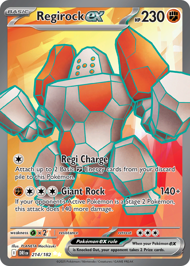 214/182 [DRI] Regirock ex - Ultra Rare