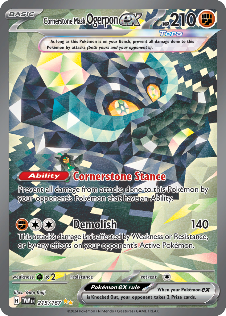 215/167 [TWM] Cornerstone Mask Ogerpon ex - Special Illustration Rare