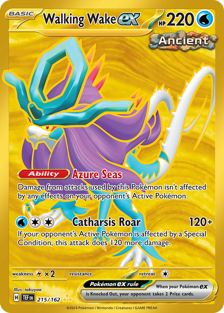 215/162 [TEF] Walking Wake ex - Hyper Rare