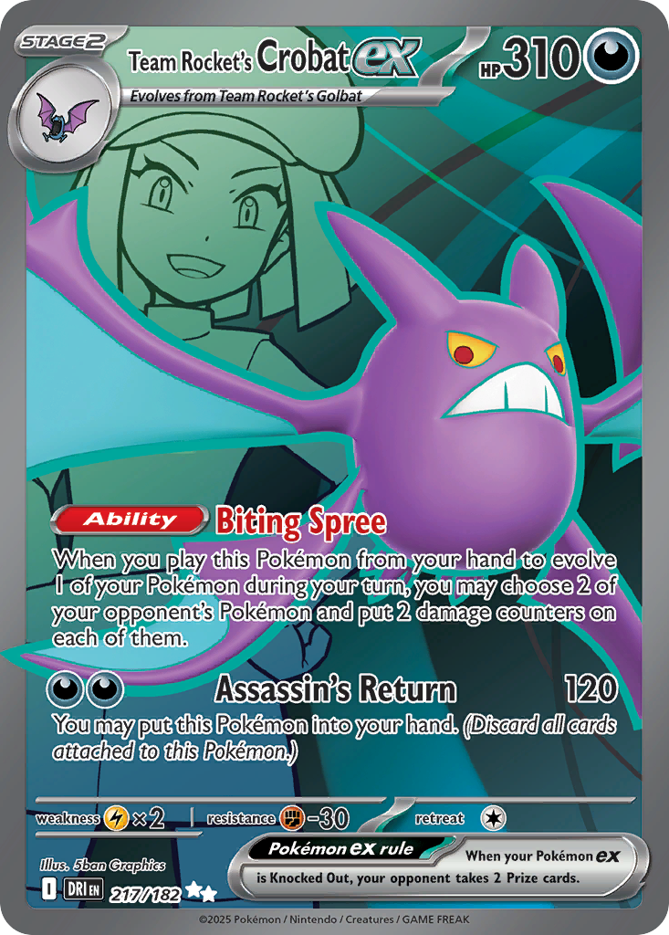 217/182 [DRI] Team Rocket's Crobat ex - Ultra Rare
