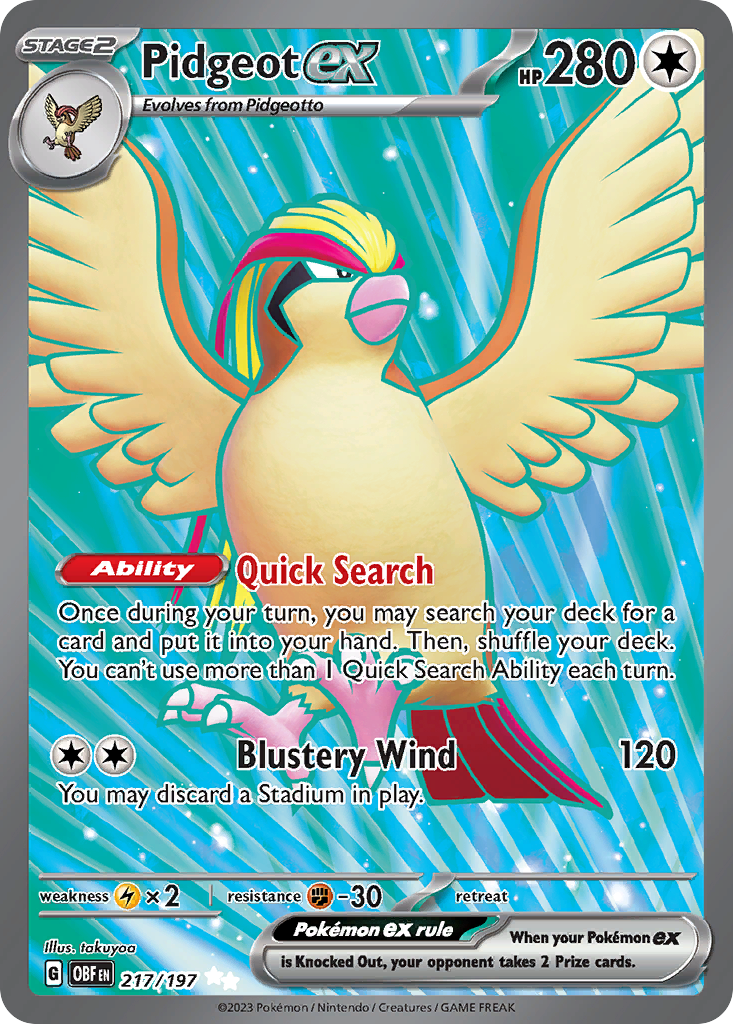 217/197 [SV3] Pidgeot ex - Ultra Rare