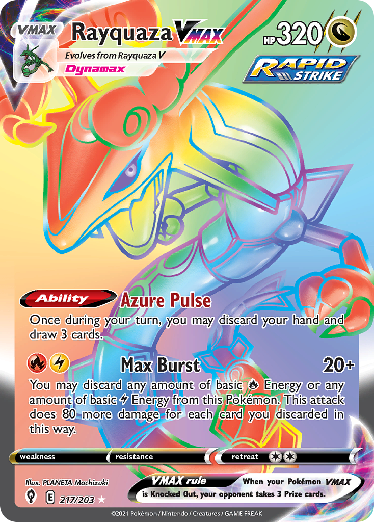 217/203 [EVS] Rayquaza VMAX - Rare Rainbow