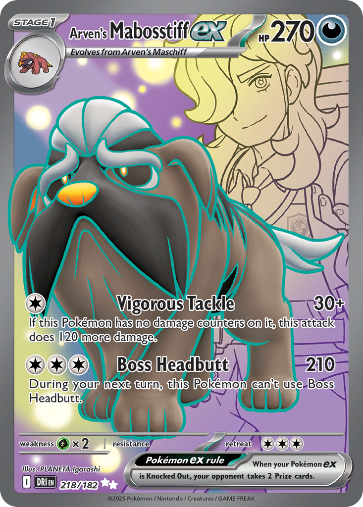218/182 [DRI] Arven's Mabosstiff ex - Ultra Rare