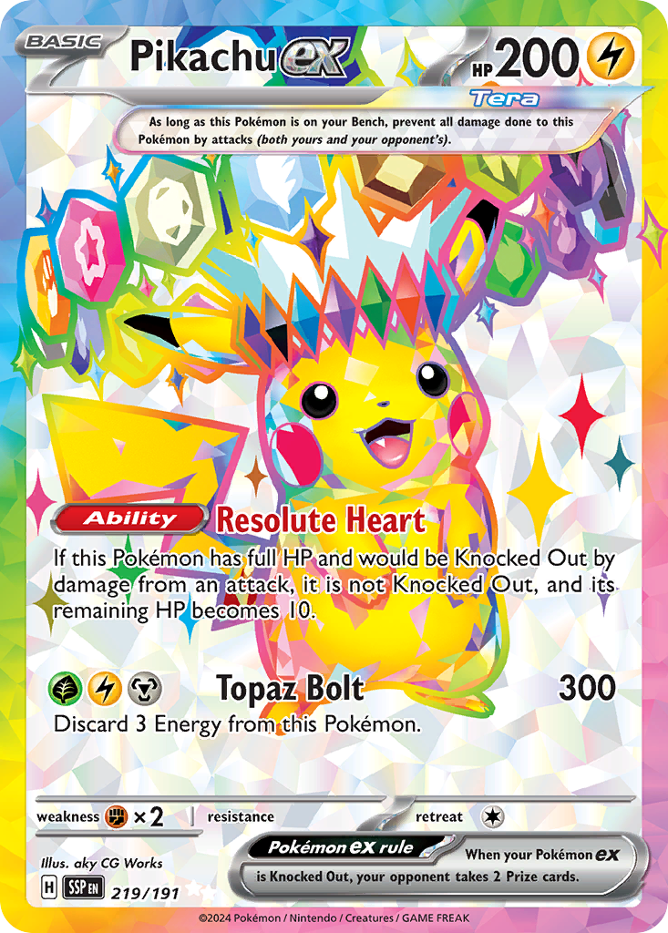 219/191 [SSP] Pikachu ex - Ultra Rare