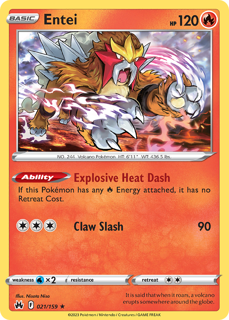 21/159 [CRZ] Entei - Rare Holo