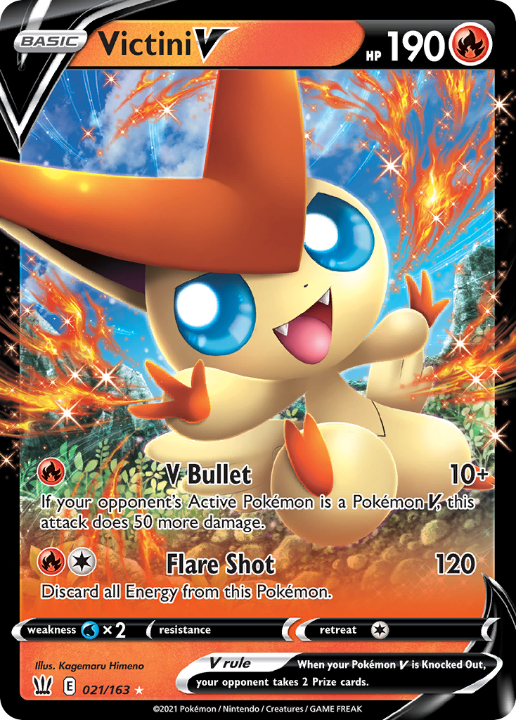 21/163 [BST] Victini V - Rare Holo V