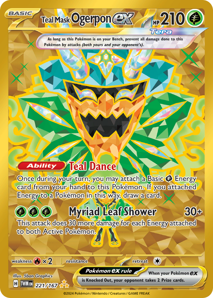 221/167 [TWM] Teal Mask Ogerpon ex - Hyper Rare