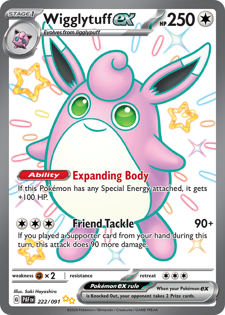 222/91 [SV4PT5] Wigglytuff ex - Shiny Ultra Rare