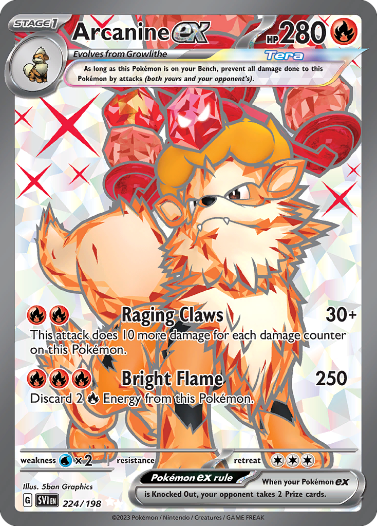224/198 [SV1] Arcanine ex - Ultra Rare