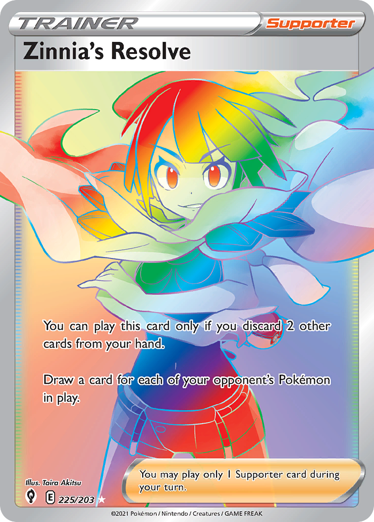 225/203 [EVS] Zinnia's Resolve - Rare Rainbow