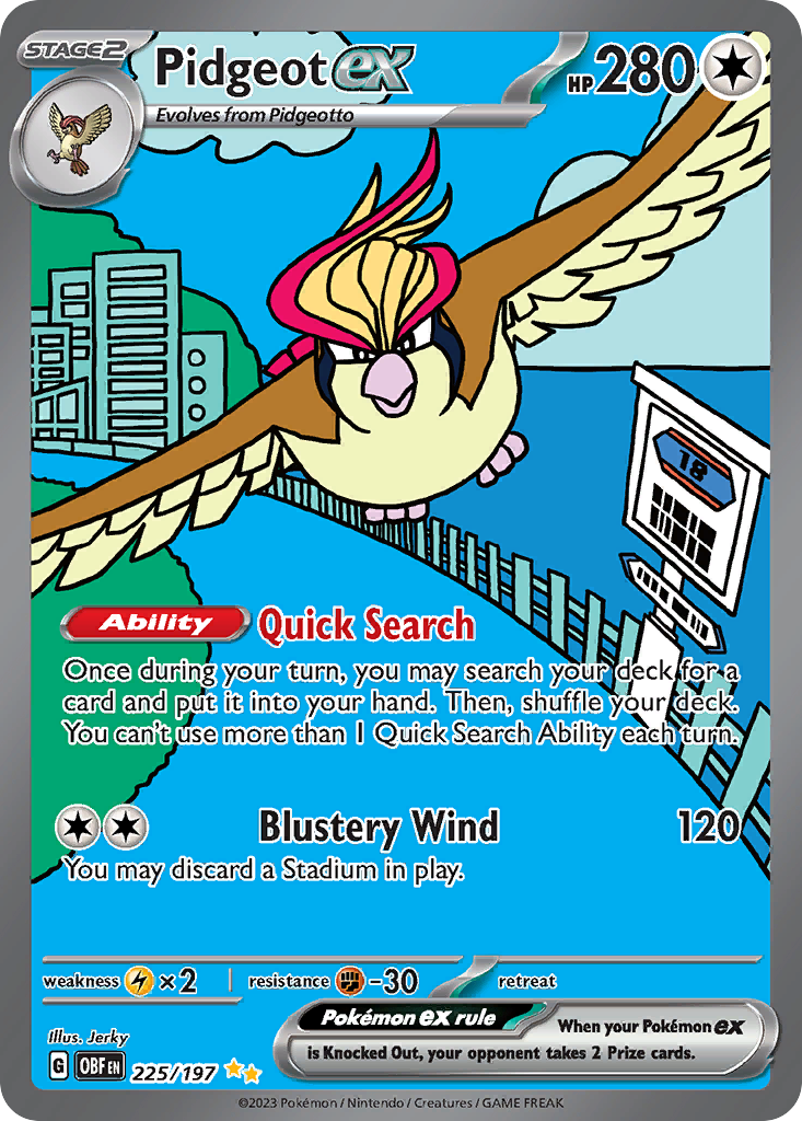 225/197 [SV3] Pidgeot ex - Special Illustration Rare