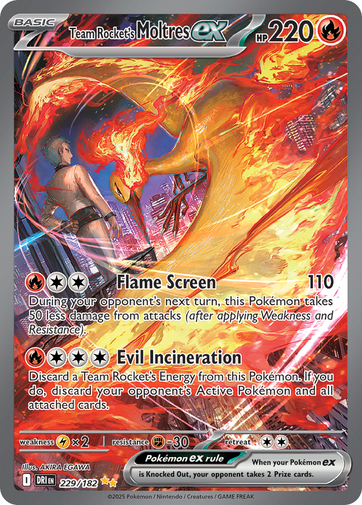 229/182 [DRI] Team Rocket's Moltres ex - Special Illustration Rare