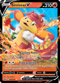 22/159 [CRZ] Simisear V - Rare Holo V