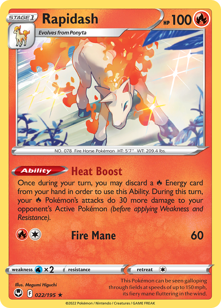 22/195 [SIT] Rapidash - Rare Holo