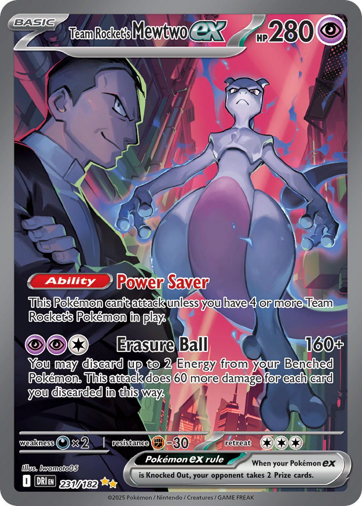 231/182 [DRI] Team Rocket's Mewtwo ex - Special Illustration Rare
