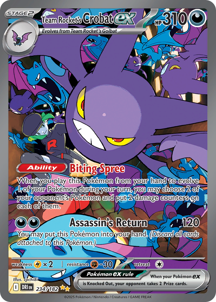 234/182 [DRI] Team Rocket's Crobat ex - Special Illustration Rare