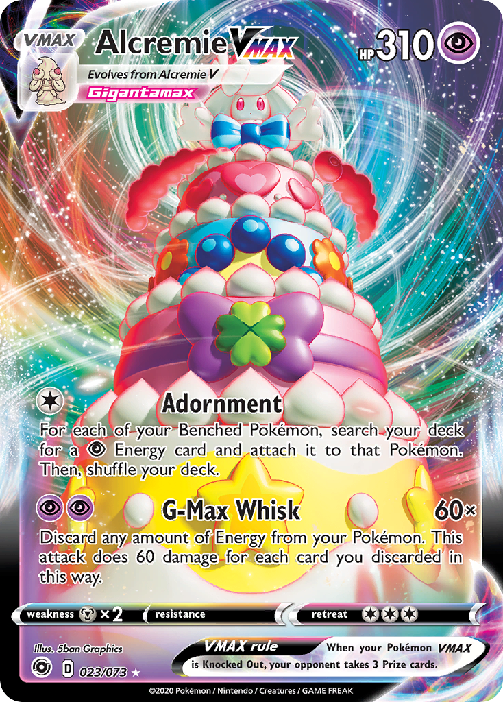 23/73 [CPA] Alcremie VMAX - Rare Holo VMAX