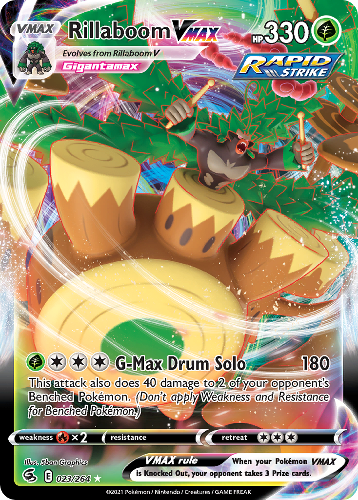 23/264 [FST] Rillaboom VMAX - Rare Holo VMAX