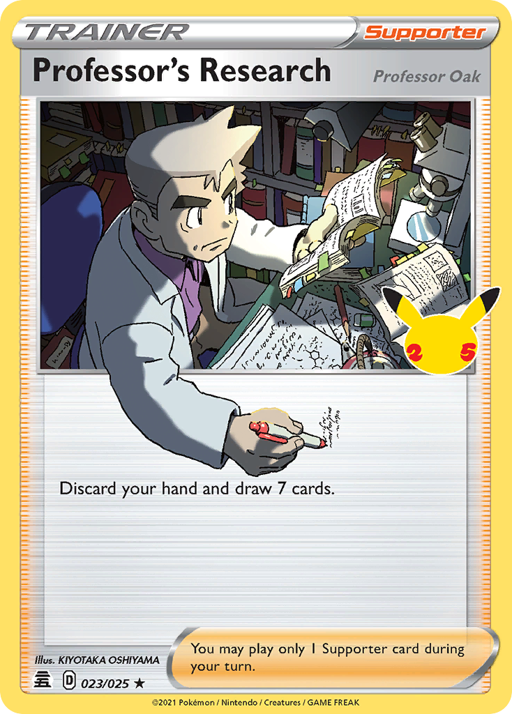 23/25 [CEL] Professor's Research (Professor Oak) - Rare Holo