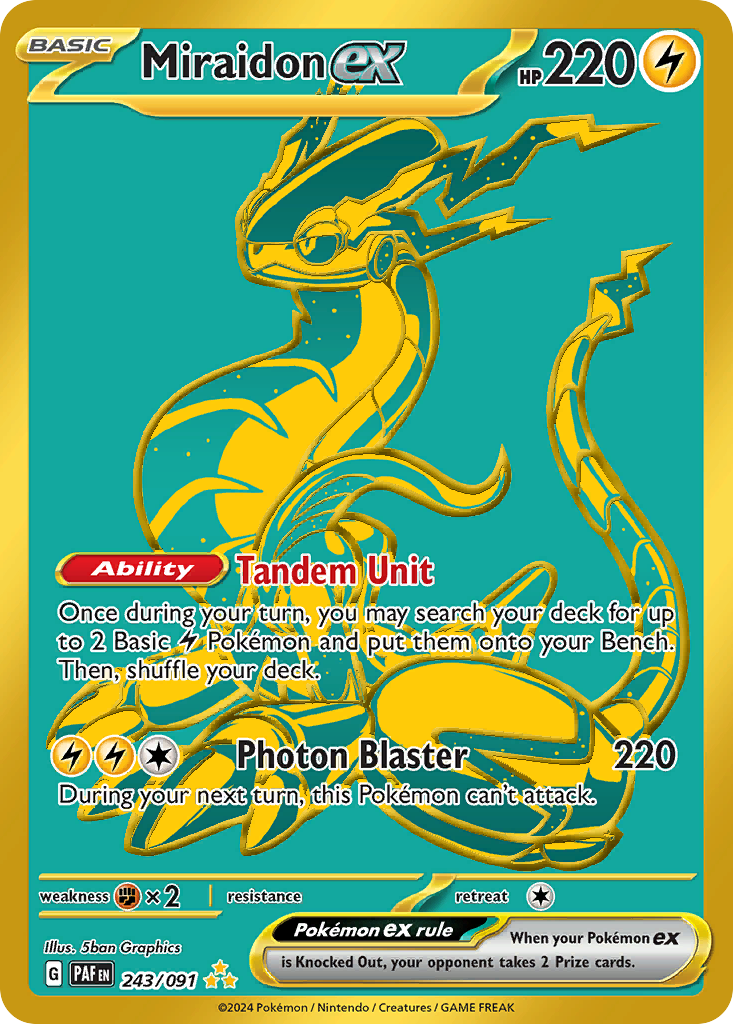 243/91 [SV4PT5] Miraidon ex - Hyper Rare