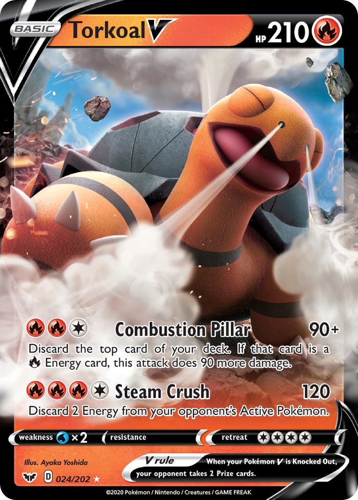 24/202 [SSH] Torkoal V - Rare Holo V