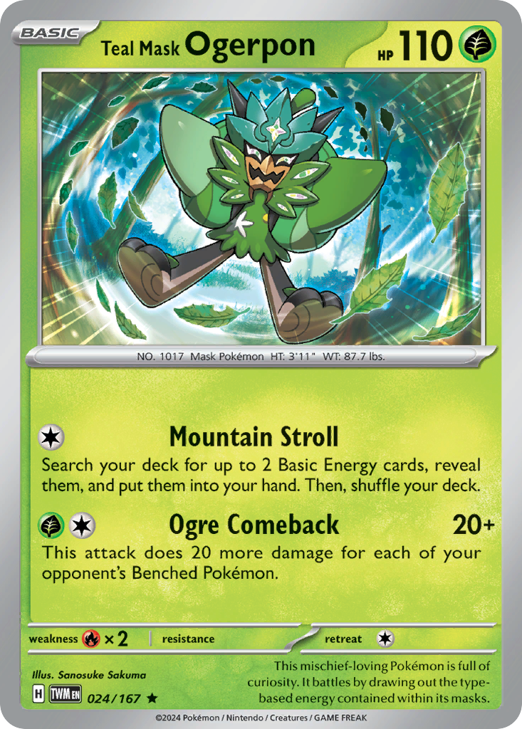 24/167 [TWM] Teal Mask Ogerpon - Rare
