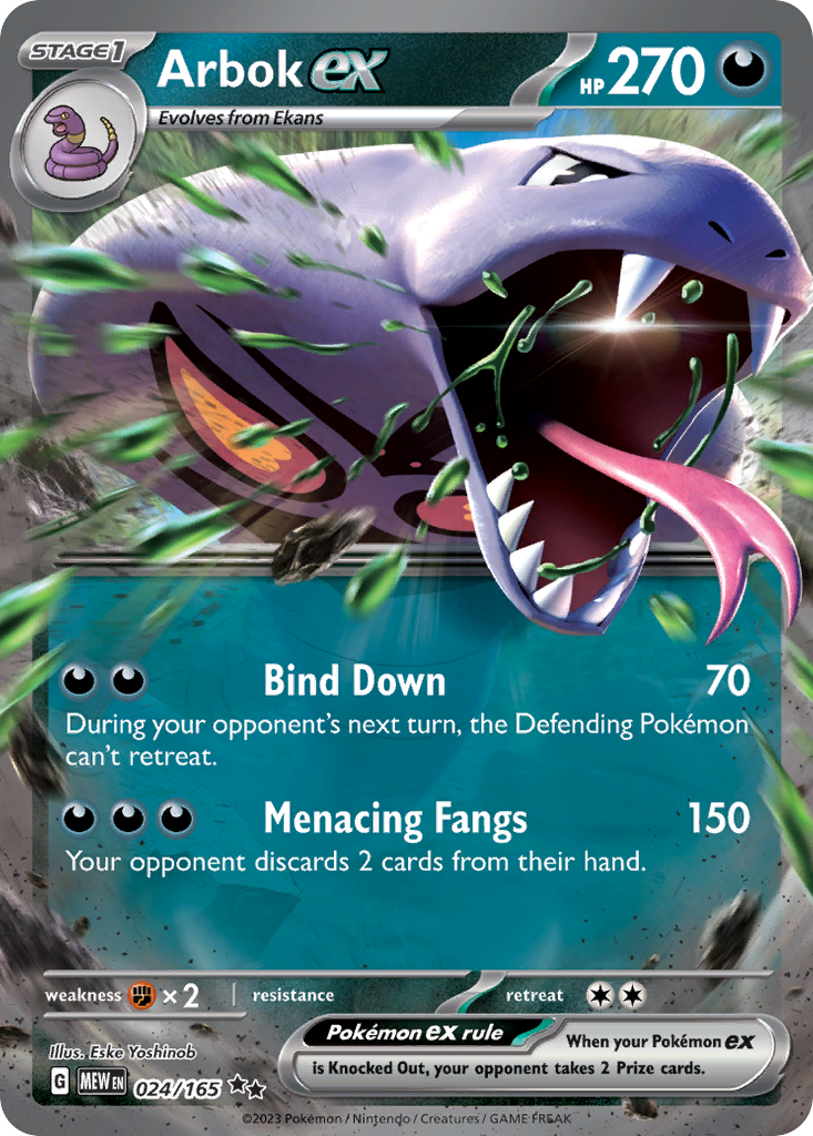 24/165 [SV3PT5] Arbok ex - Double Rare